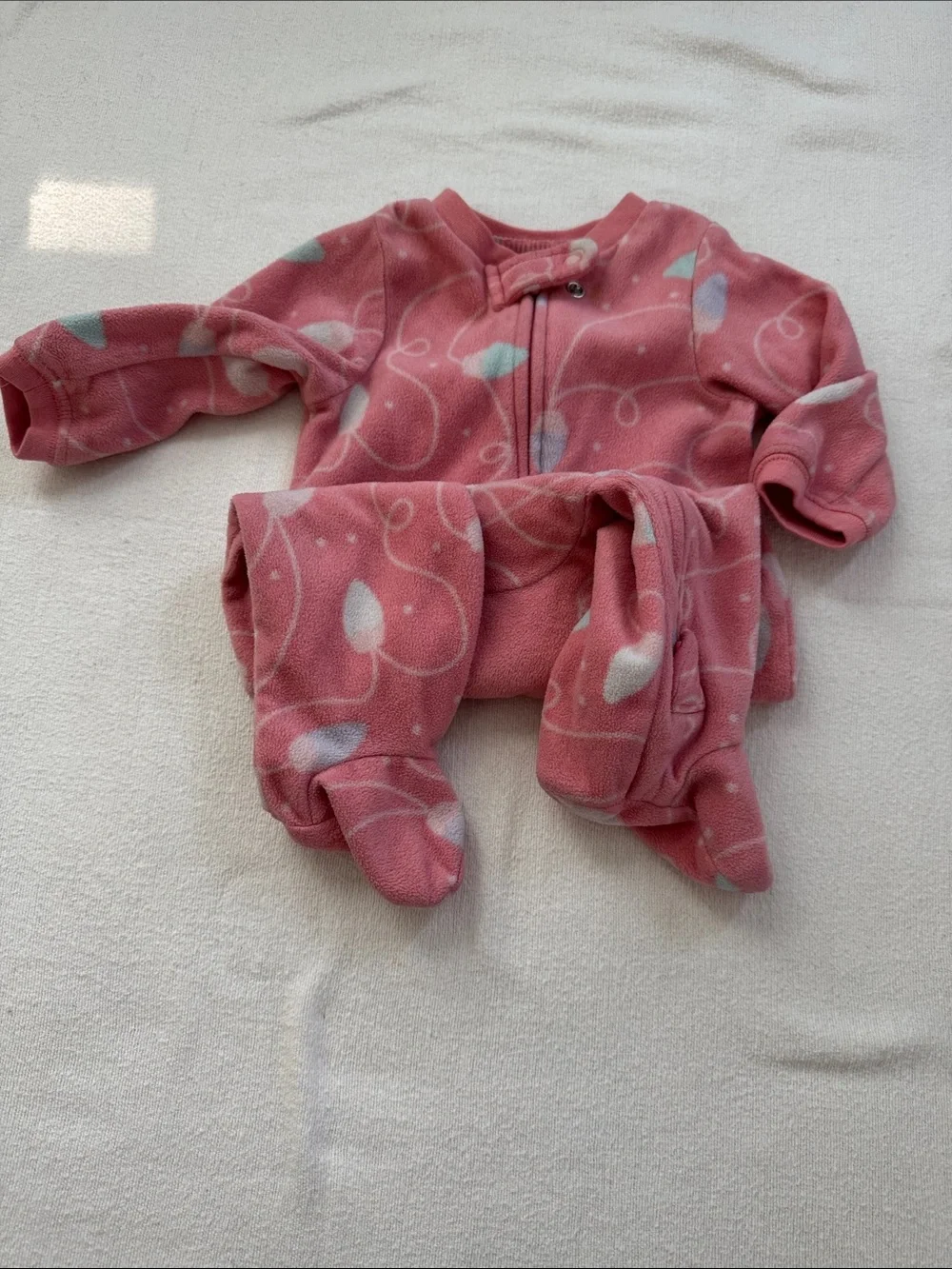 9 - Assorted Pink Girls' Sleepwear Bundle - Mixed Brands - 3-6 months